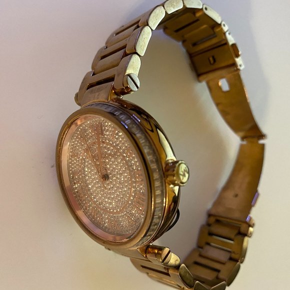 Michael Kors Skylar Men's/ Women Rose Gold Tone Watch - Picture 3 of 4